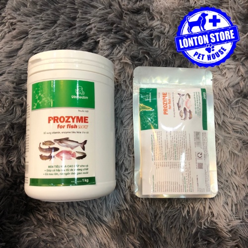 VEMEDIM Prozyme for fish new, bổ sung vitamin và enzyme tiêu hóa cho cá, lươn, ốc, hộp 1kg, Lonton store&amp;Vemedim