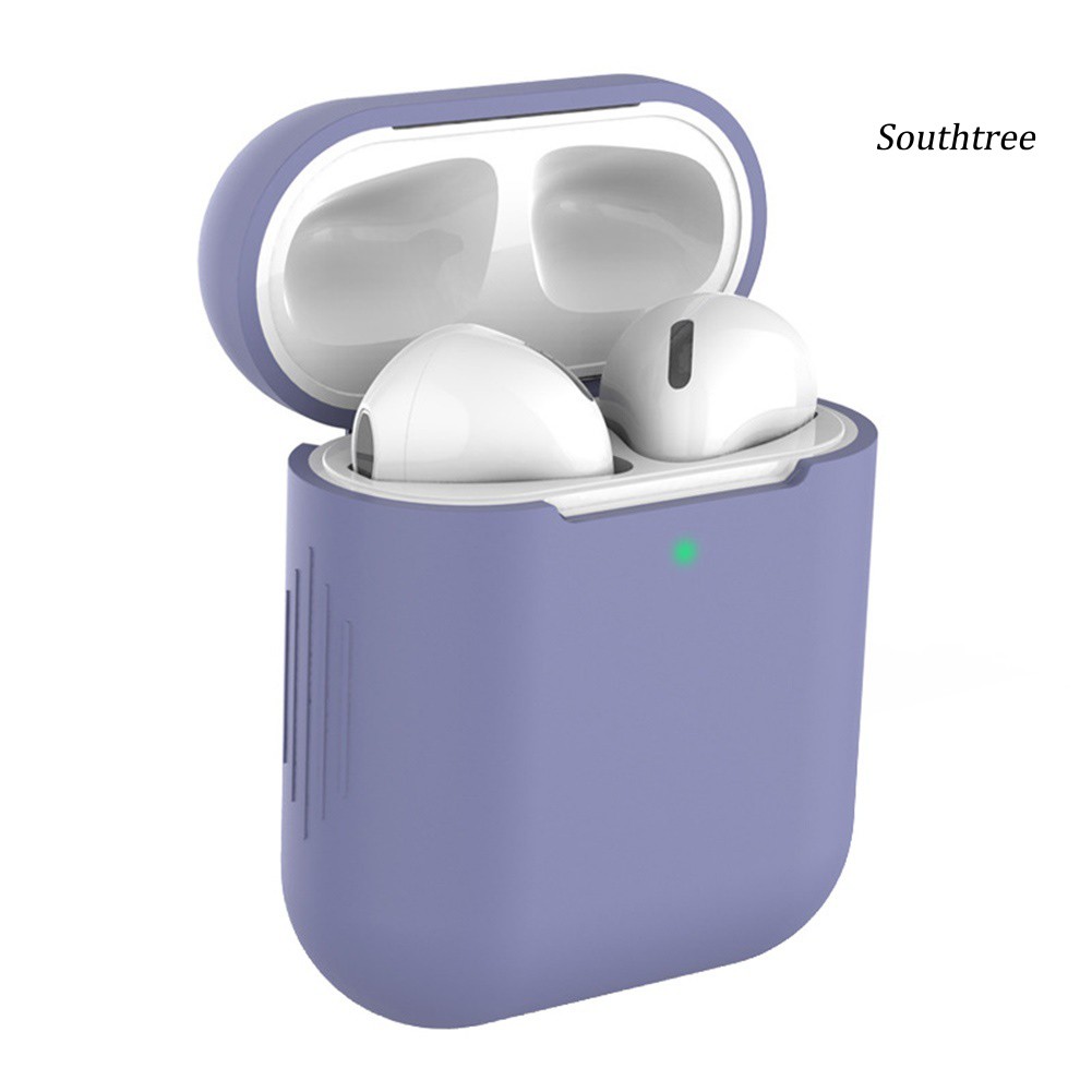 Vỏ Đựng Bảo Vệ Hộp Sạc Tai Nghe Airpods 1 / 2 Bằng Silicone Chống Sốc