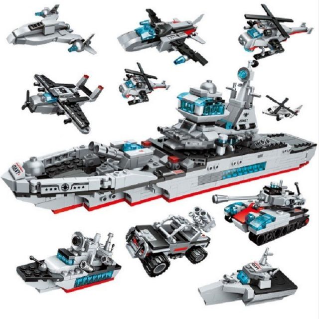Bộ Lego enlighten 1411 bộ xếp hình lắp ráp tàu chiến hạm Seri quân đội