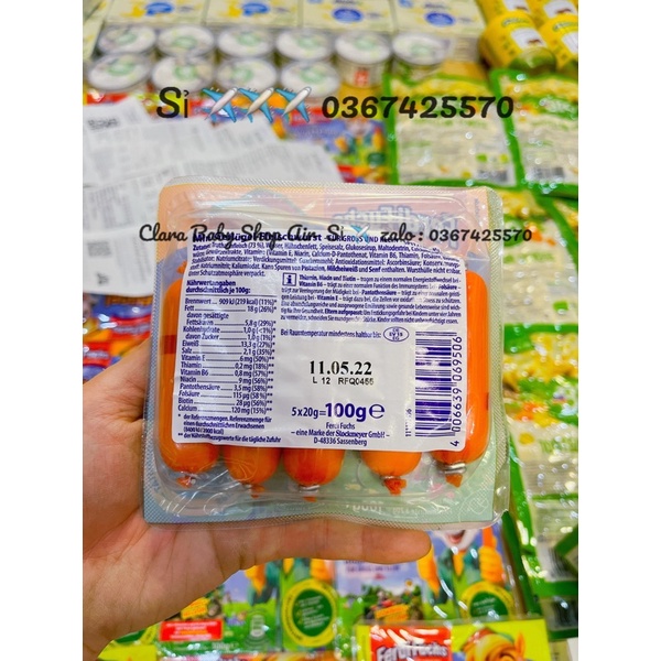 (Date 22/8/2023) Xúc xích ăn liền Ferdi Fuchs tươi từ thịt không chất bảo quản