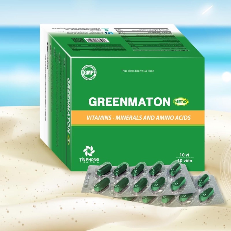 Greenmaton - Bổ sung các vitamin, khoáng chất và acid amin thiết yếu cho cơ thể giúp ăn ngon, ngủ tốt -100 viên