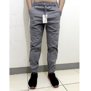  Quần jogger nam khóa zip vải kaki co giãn 