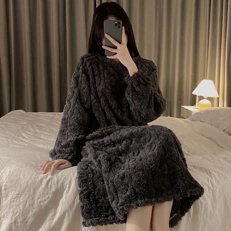 Đầm Ngủ Lông Cừu San Hô Plus