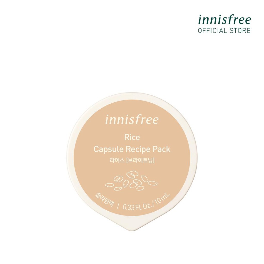 [Mã FMCGMALL -8% đơn 250K] Mặt nạ ngủ dạng hủ từ gạo innisfree Capsule Recipe Pack Rice 10ml