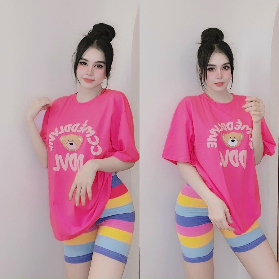 Bộ quần áo nữ mùa hè mặc nhà đẹp dễ thương bigsize đồ ngủ nữ thể thao quần lửng sọc thun cotton đi chơi biển AD14  ESHOP