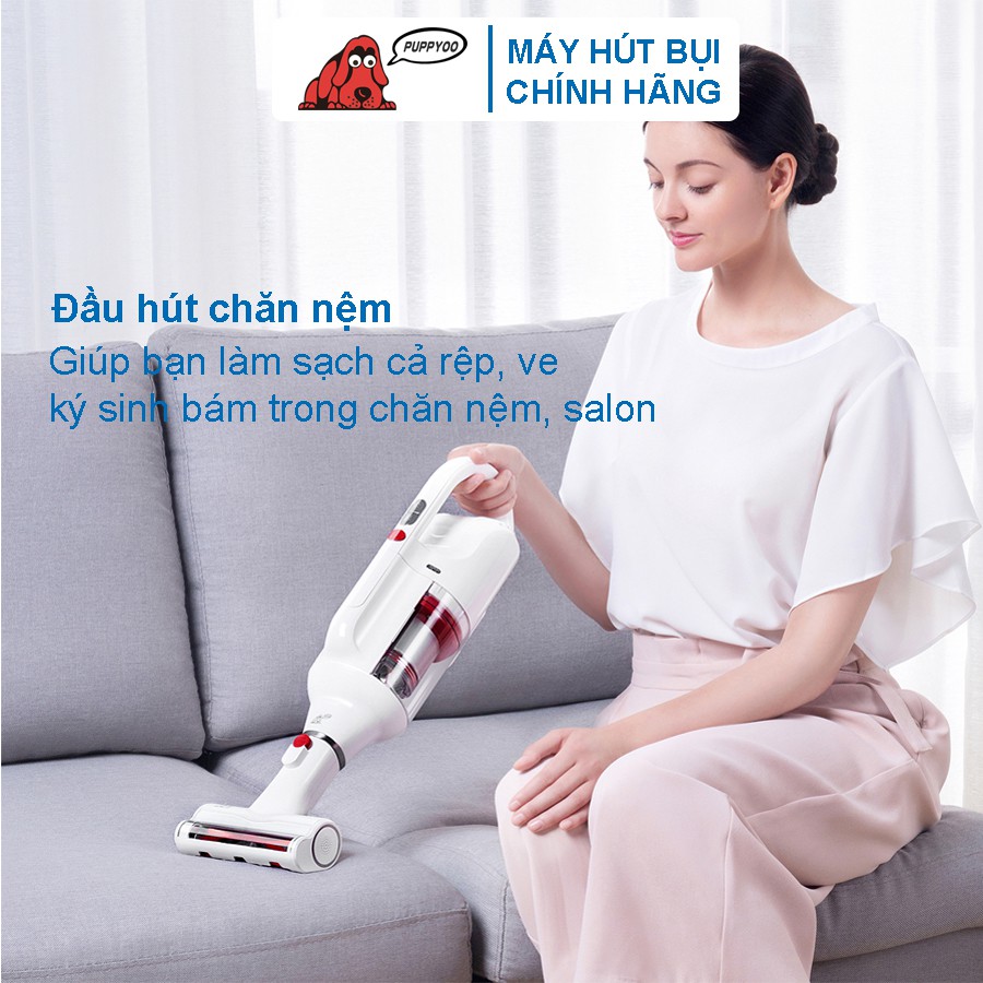 [PUPPYOO] Máy Hút Bụi Cầm Tay Không Dây PUPPYOO T10 Pro Công Suất 250W Lực Hút 17500 Pa Pin 2500mAh Bảo Hành 24 Tháng | BigBuy360 - bigbuy360.vn