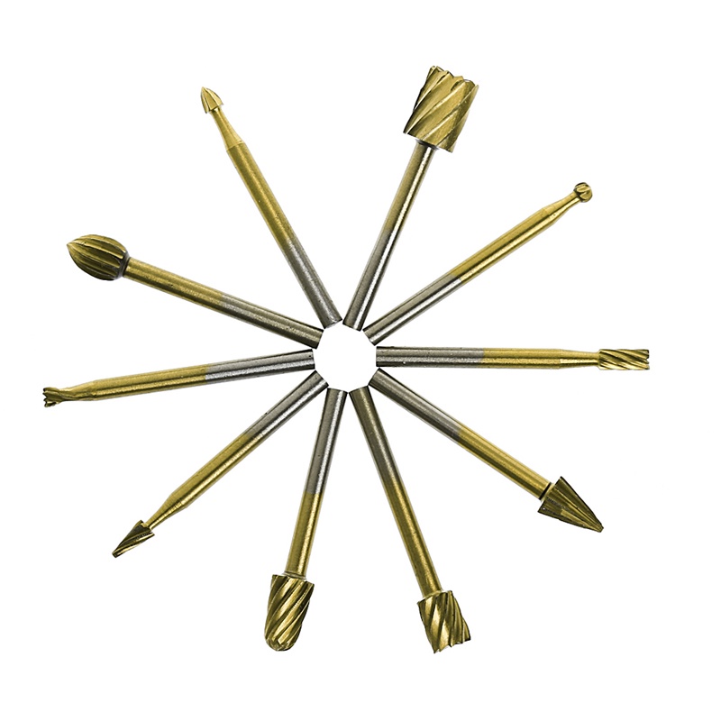 Set 10 Mũi Khoan Cắt Chạm Khắc Gỗ 3mm Chuyên Dụng