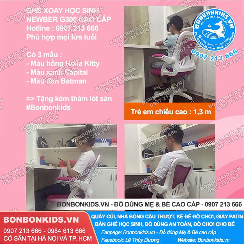 Ghế Học Sinh, Ghế Xoay Captian Ghế siêu nhân Cao Cấp (Hàng loại 1 có điều chỉnh độ nghiêng, Tặng thảm lót) | BigBuy360 - bigbuy360.vn