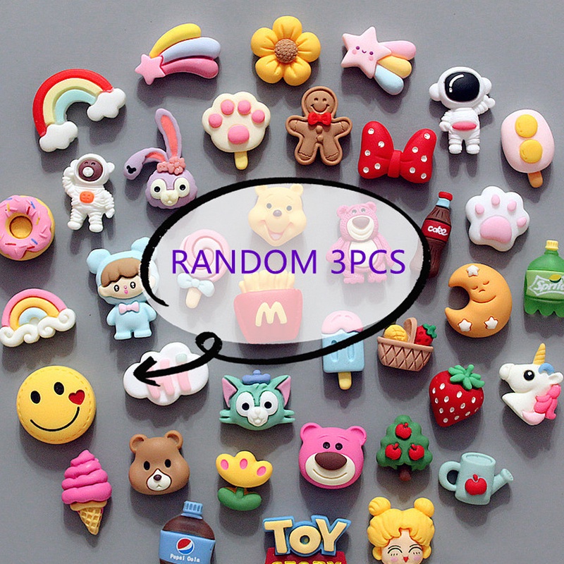 Miếng Dán 3d Trang Trí Tủ Lạnh / Điện Thoại Xinh Xắn