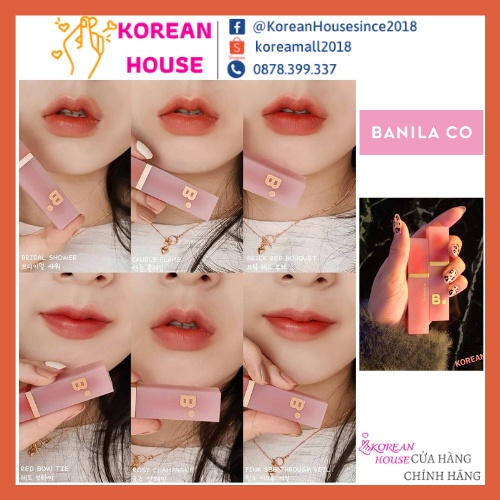 (Chính hãng) SON KEM LÌ BANILA CO VELVET BLURRED VEIL LIP TINT 4.5g MỀM MỊN NHƯ NHUNG