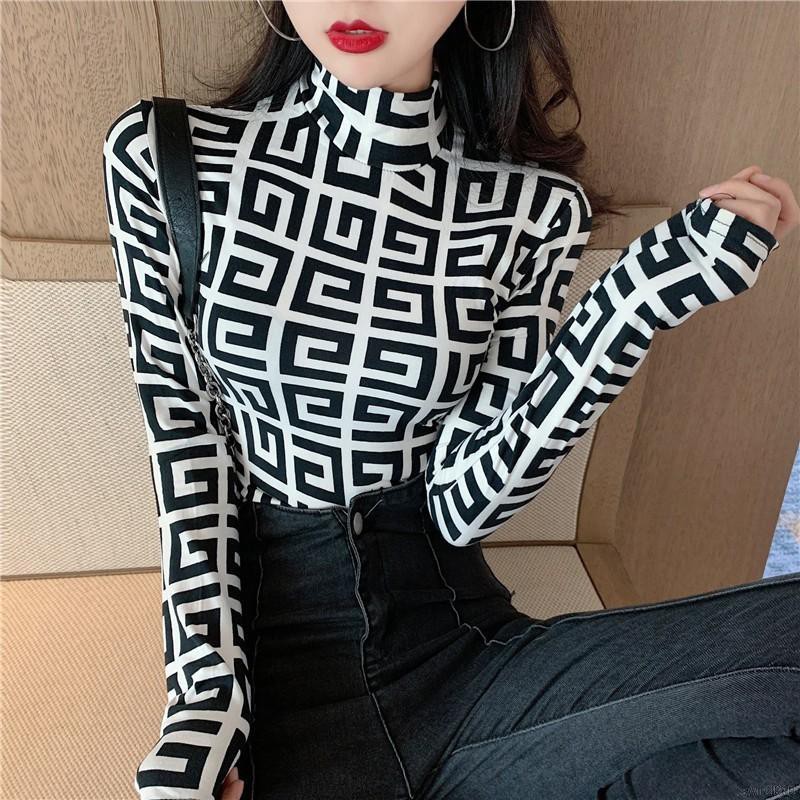 Áo Croptop Tay Dài Hoạ Tiết Da Báo Thiết Kế Ôm Sát Quyến Rũ