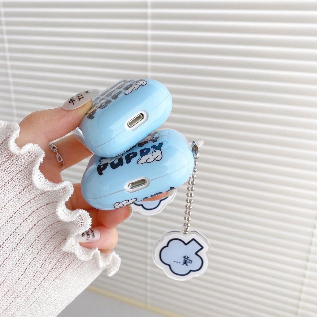 Vỏ Bảo Vệ Hộp Sạc Tai Nghe Bluetooth Không Dây AirPods 1 2 pro 3 2021 gen3 Bằng TPU Silicone Mềm Chống Rơi Hình Cún Dễ Thương