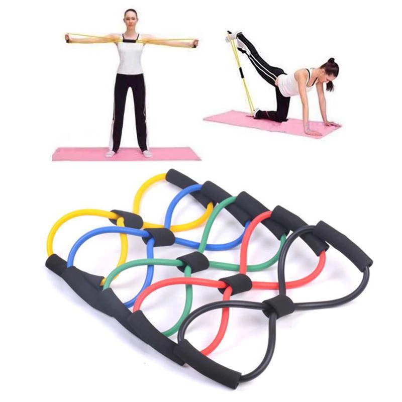 Dây tập cơ ngực YOGA chính hãng SPORTY YGT2 hình số 8 chất liệu silicon đàn hồi hỗ trợ các bài tập dãn cơ, tập thể hình