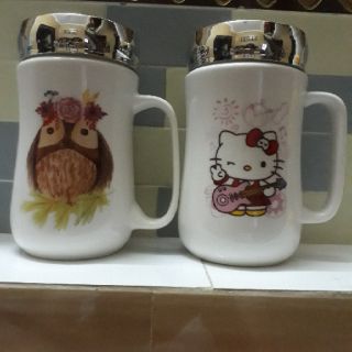 Cốc sứ nắp có gương