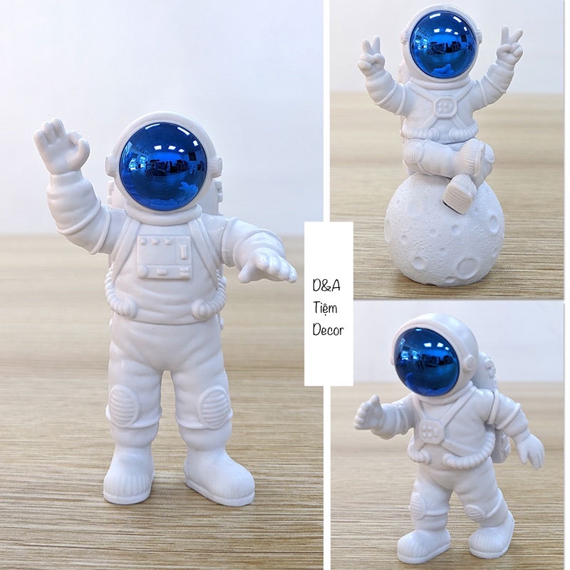 Đồ trang trí mô hình phi hành gia để bàn, mô hình phi hành gia đèn LED mặt trăng