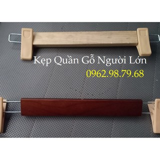 Kẹp Quần Gỗ 20 Chiếc Người Lớn Thân Gỗ và 2 Đầu Kẹp Nhựa