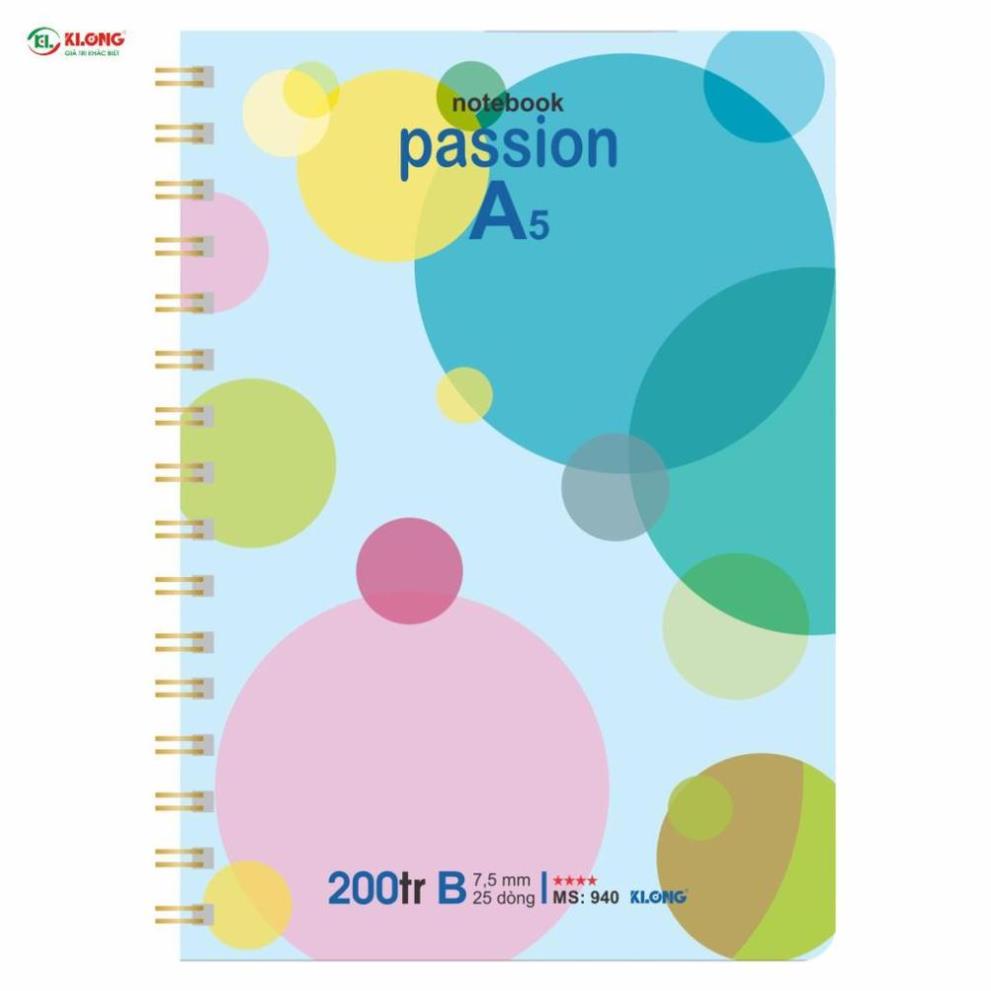 [Klong] Sổ lò xo KLONG A5, 200 trang 70/76; MS: 940