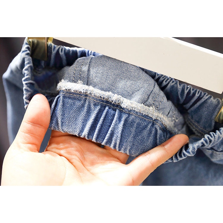 Chân Váy Denim Xếp Ly Phong Cách Nhật Hàn Mới Cho Bé Gái Từ 1-5 Tuổi