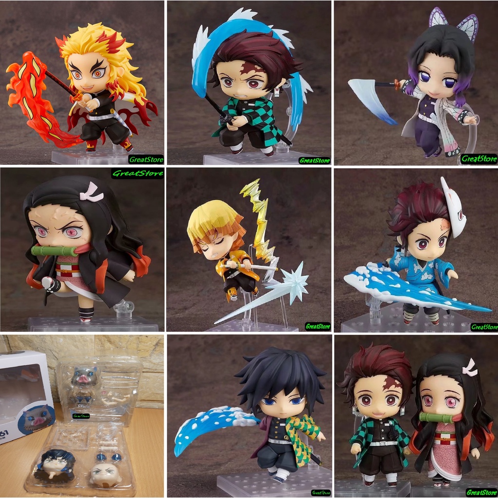 [ SẴN ] MÔ HÌNH Nezuko, Tanjiro, Zenitsu,Inosuke, Giyu,Rengoku,Shinobu,Tengen Uzui trong Demon Slayer Action Figure