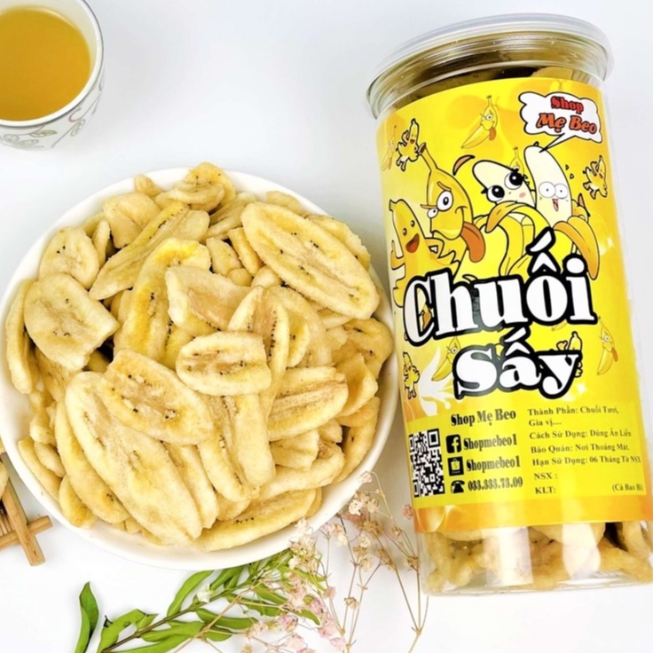 Chuối sấy giòn Đà Lạt 300gr cực ngon