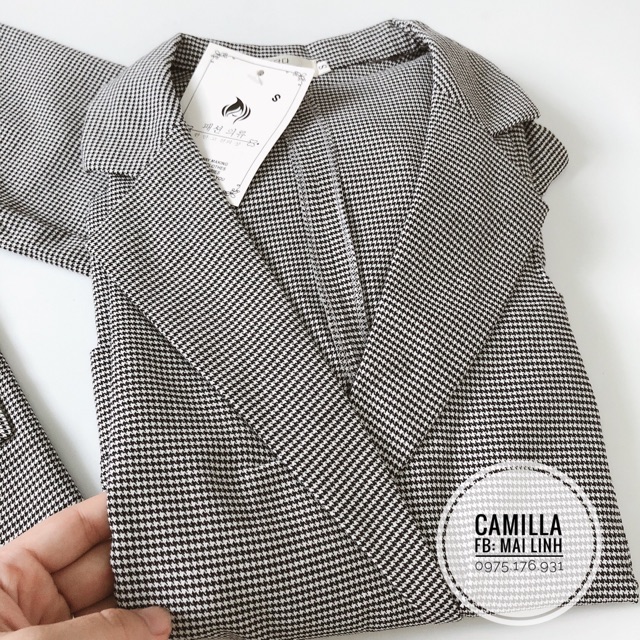 ÁO VEST KẺ MỘT LỚP CÓ KHUY CÀI | BigBuy360 - bigbuy360.vn