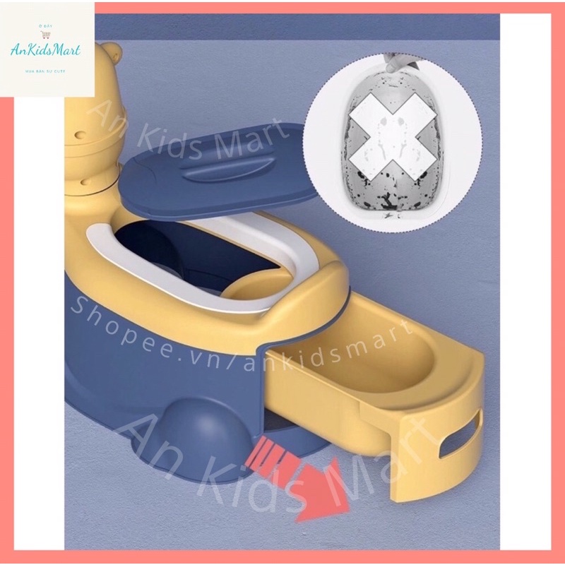 Bô vệ sinh cao cấp cho bé hình chú trâu siêu xinh