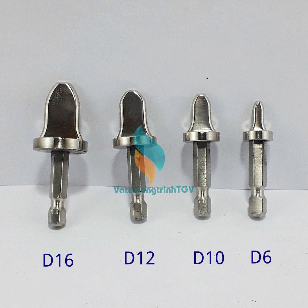 Bộ 04 mũi loe ống đồng bằng khoan chất liệu INOX siêu bền D6 +D10 +D12+D16 (T2291+2292+2293+2294)
