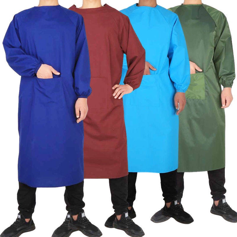 Tạp Dề Tay Dài Chống Nước Chống Dầu Chống Axit Dành Cho Nam Nữ