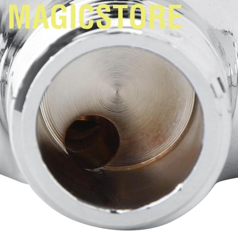 Magicstore Bathroom Angle Valve Brass T-shaped 3-Way Shower Arm Diverter for Toilet Bidet Sprayer G1/2&quot;