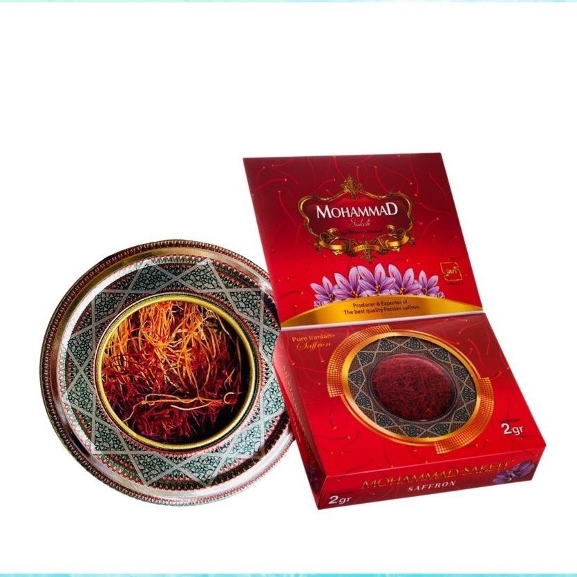 Nhụy Hoa Nghệ Tây Nguyên Bản Iran Mohammad Saketi Saffron Hộp 2gram