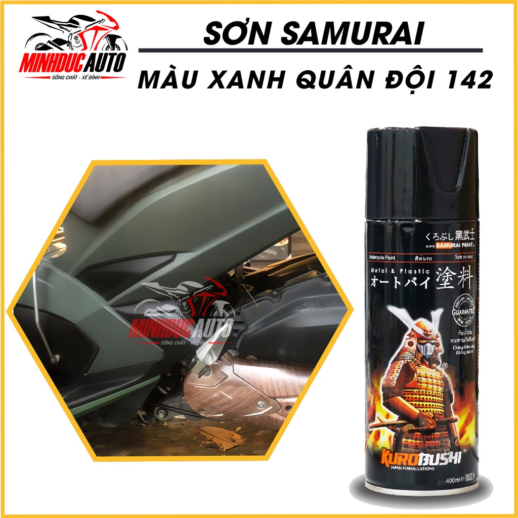 SƠN SAMURAI SƠN XỊT MÀU XANH QUÂN ĐỘI ARMY 142 CAO CẤP NHẬP KHẨU TỪ MALAYSIA.