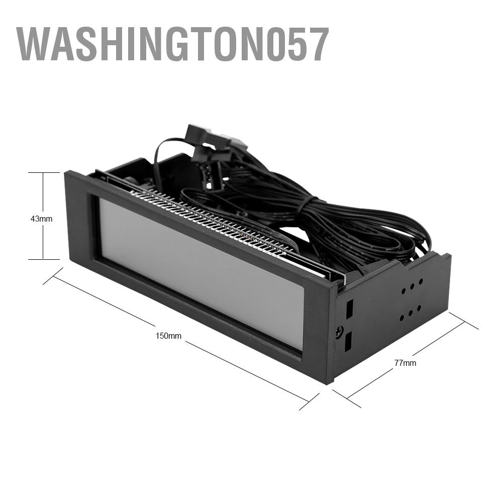 Có thể bán buôn Bộ điều khiển tốc độ 5 quạt Cảm biến nhiệt CPU Máy tính Ổ đĩa làm mát Bảng LCD phía trước Hàng giao ngayWashington057