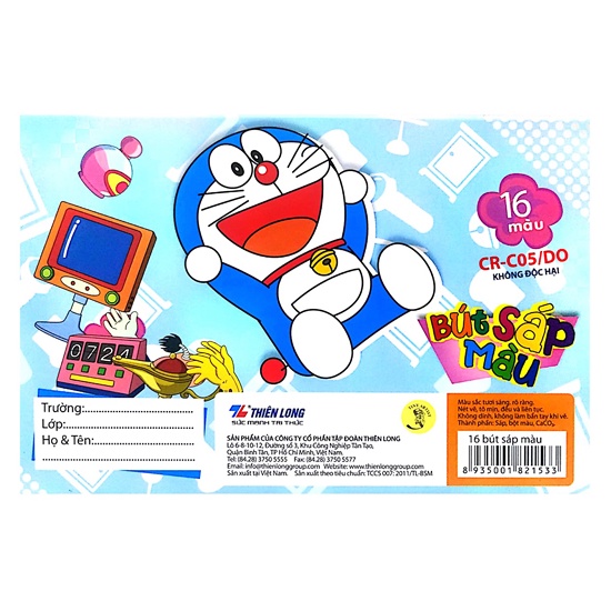 Bút Sáp Màu Colokit Doraemon CR-C05/DO (16 Màu)