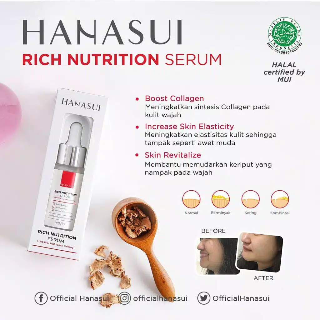 (Hàng Mới Về) Serum Hanasui Chứa Vitamin C / Làm Trắng / Trị Mụn / Làm Sáng Da Cho Nam