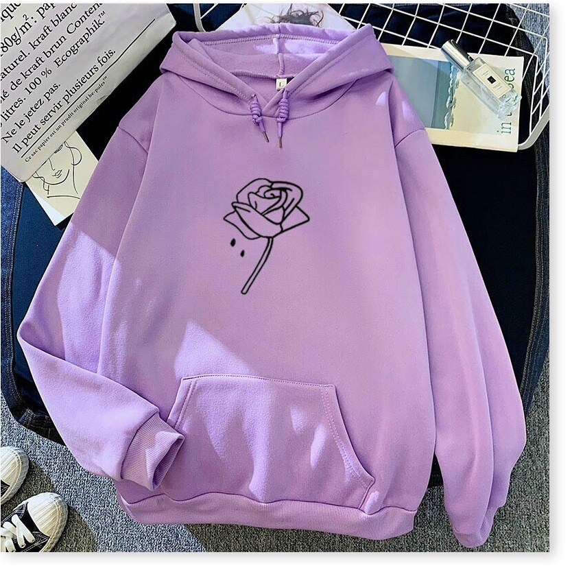 Áo khoác nỉ nữ hoạ tiết bông hoa cực đẹp , cá tính , thời trang mới 2021 KME FASHION