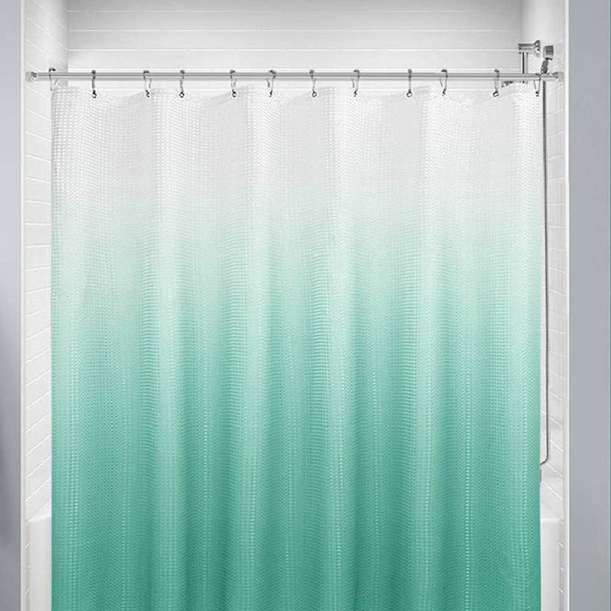 allOmbre Textured Shower Curtain Set Waterproof Fabric Shower Art Print Curtains