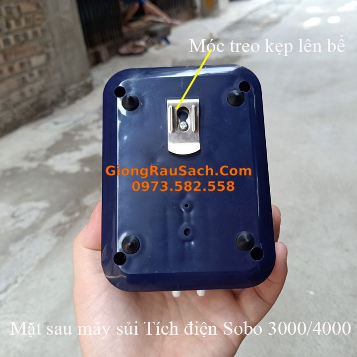 (TẶNG DÂY + VIÊN SỦI) Máy bơm oxy pin Sạc Tích Điện Sobo 3000/4000 Sủi Sục Tạo Khí Cho Hồ Bể Cá Cảnh Mini