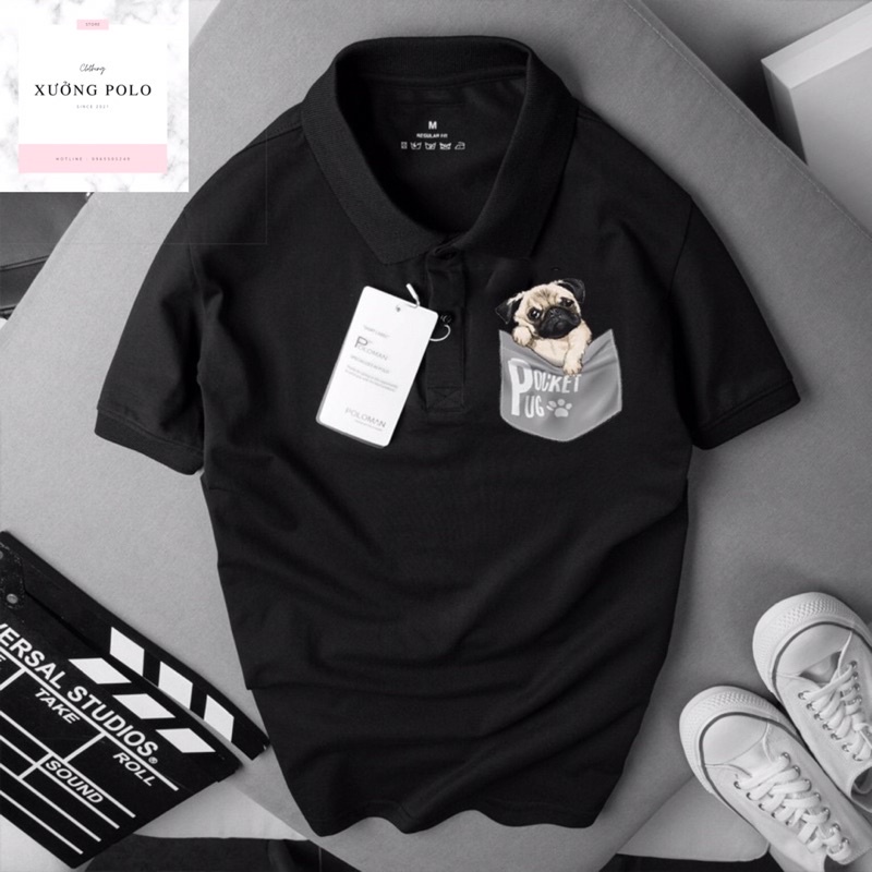 Áo polo nam , cổ dệt bo len , áo thun nam cổ tay ngắn thanh lịch - Dog Túi - Xưởng polo PL01