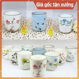 CỐC LY SỨ 120ml  - Dáng TRỤ UỐNG TRÀ XANH, NHIỀU HOA VĂN LỰA CHỌN - GIÁ Tốt Nhất