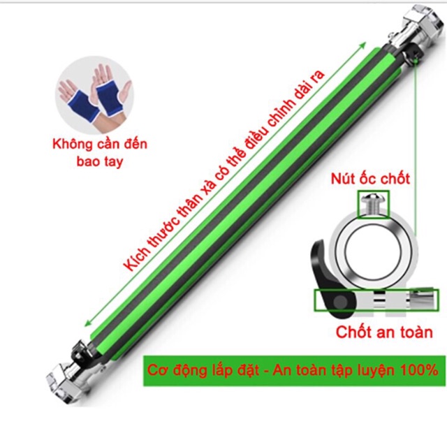 Xà đơn treo tường xà đơn gắn cửa Thông minh (60-100cm)