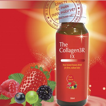 Nước uống đẹp da THE COLLAGEN 3R EX -  Hỗ trợ giúp da trắng sáng, ngăn ngừa lão hóa da (Hộp 10 chai x 50 ml)