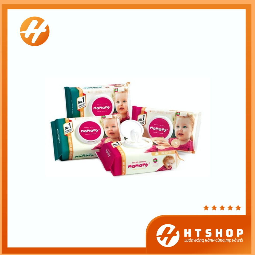Khăn Giấy Ướt Mamamy 100/120 Tờ Siêu Mềm, An Toàn Cho Bé - Việt Nam
