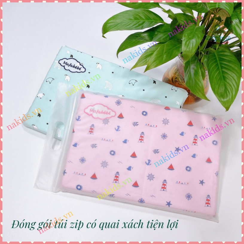 Gối Cao Su Non Mafabebe Lỗ Thông Hơi - Gối Chống Méo Đầu Cho Bé Kích Thước 45x25x3cm