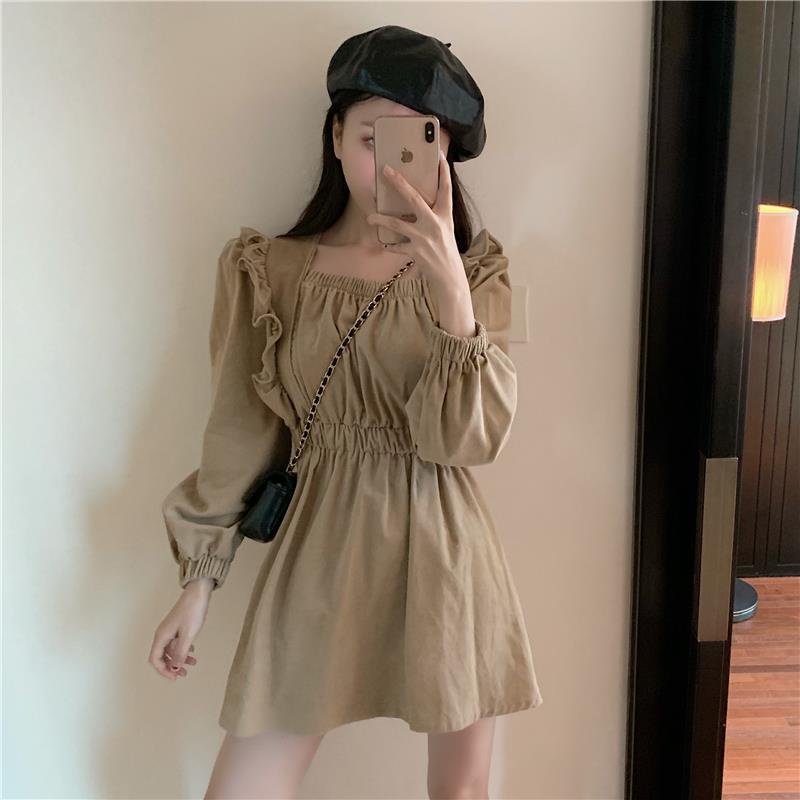 Đầm ngắn tay dài thời trang thu đông cho nữ 2022