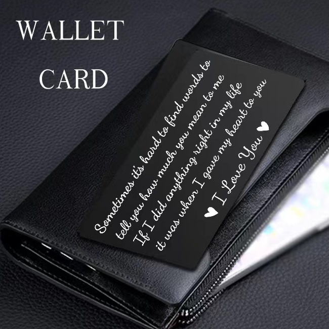 1 Ví Đựng Thẻ In Chữ I Love You Nhỏ Gọn Tiện Dụng Làm Quà Tặng Cho Cặp Đôi