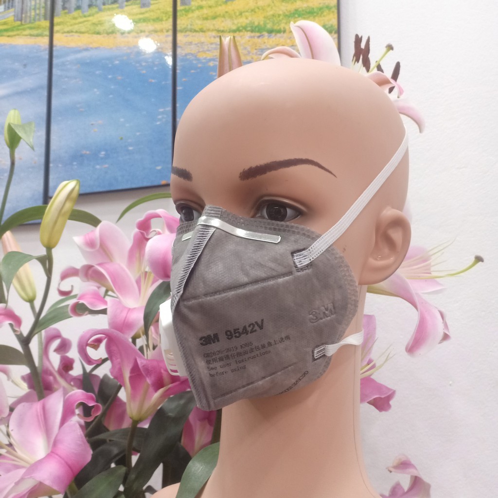 khẩu trang chống bụi 3M 9542V, tiêu chuẩn KN95., lọc bụi mịn