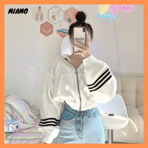[Freeship] Áo khoác dù nữ kẻ sọc tay thời trang Miamo TP091
