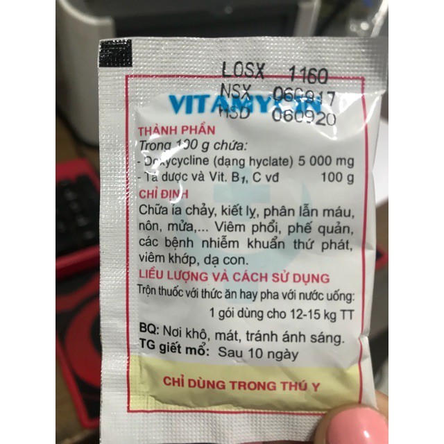 combo 3 gói hỗ trợ Vitamycin điều tr ị đi ngoài, hô h ấp cho chó mèo