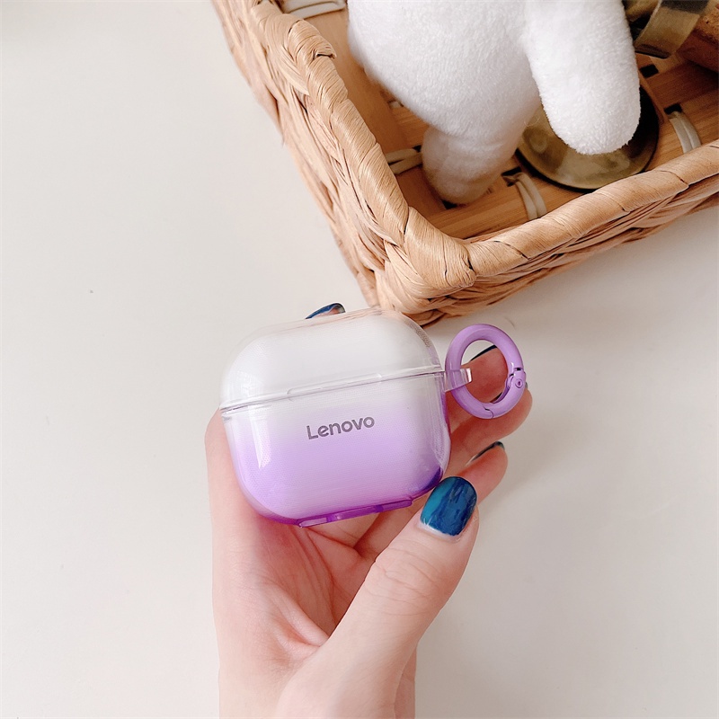 Vỏ Bảo Vệ Hộp Sạc Tai Nghe Lenovo LP40 Pro Màu Gradient &amp; Dream Blue Trong Suốt