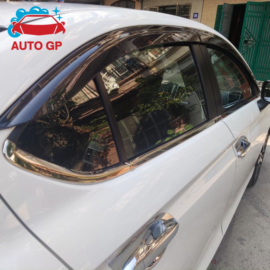 Bộ ốp viền chân/cong kính xe HONDA CITY chất liệu INOX mạ CROM chống trầy xước viền kính - AUTO GP